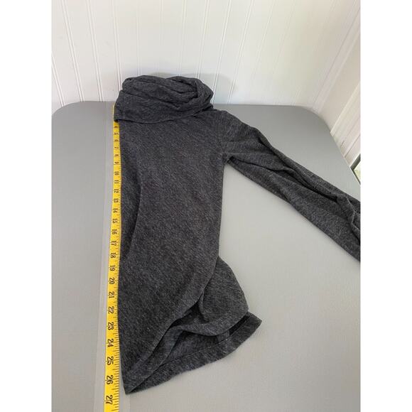 Prana Womens Sweater Size Medium Ginger Cowl Neck Long Sleeve Charcoal Gray - Picture 8 of 9